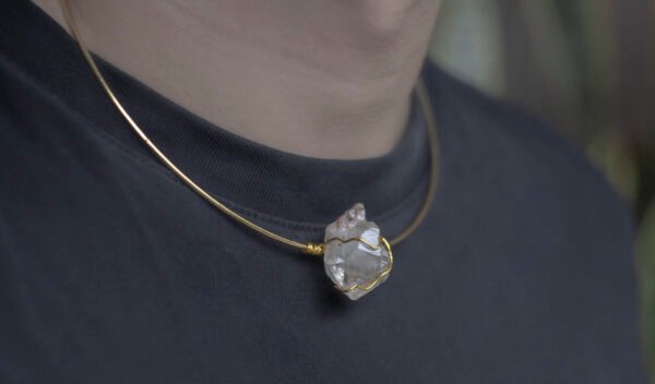 crystal circle necklace