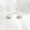 Snowflake Laser Ball Mini White Crystal Cluster Silver Studs