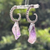lavender amethyst hoops