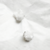 Snowflake Laser Ball Mini White Crystal Cluster Silver Studs
