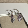lavender amethyst hoops