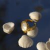 oval shell signet ring