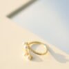 open top pearl ring