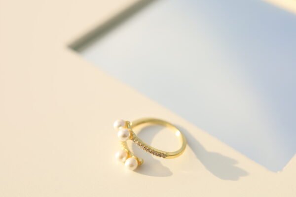 open top pearl ring