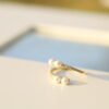 open top pearl ring
