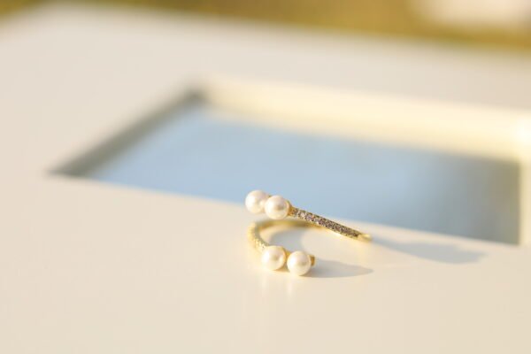 open top pearl ring